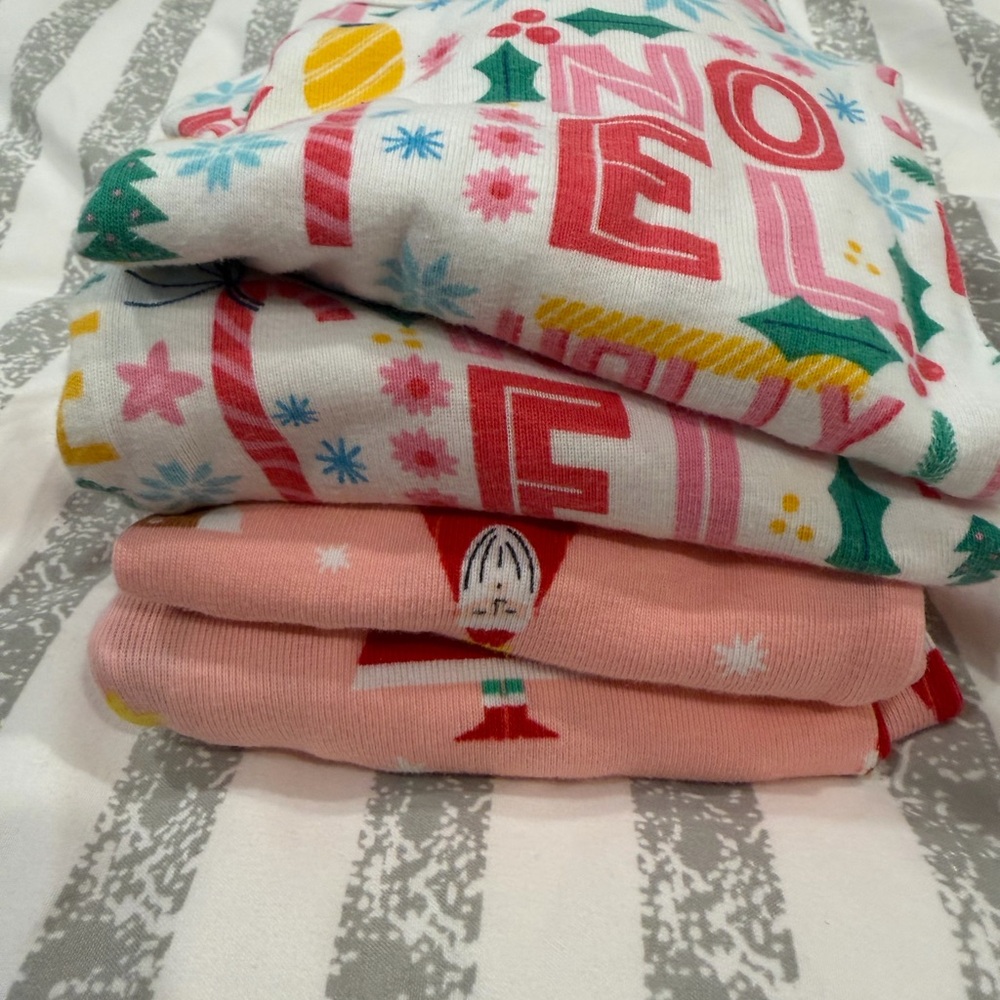 2 Festive Noel Holiday Pajamas